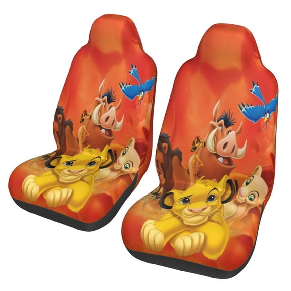 Lion Kin Car Seat Cover for Front Seat Cushion Protectors 2 Pcs Car Accessories Bucket Seat Covers