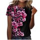 thumbnail image 2 of Fiudx Ofertas Del Día Camiseta de Manga Corta con Cuello Redondo y Estampado Informal para Mujer, 2 of 3