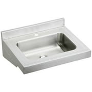 Elkay Elv22191 Stainless Steel 22" Wall Mount Single Bowl Single Faucet Hole Bathroom Sink
