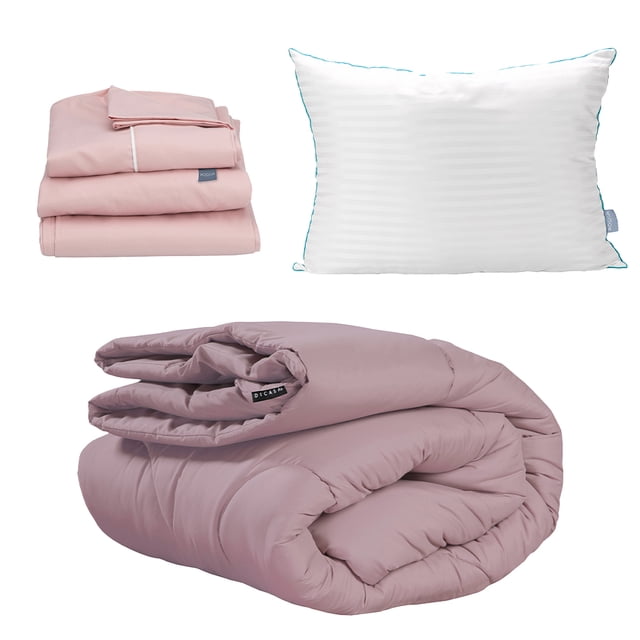 Edredón Individual Homy Lila + Sábanas Royal + Almohada Royal