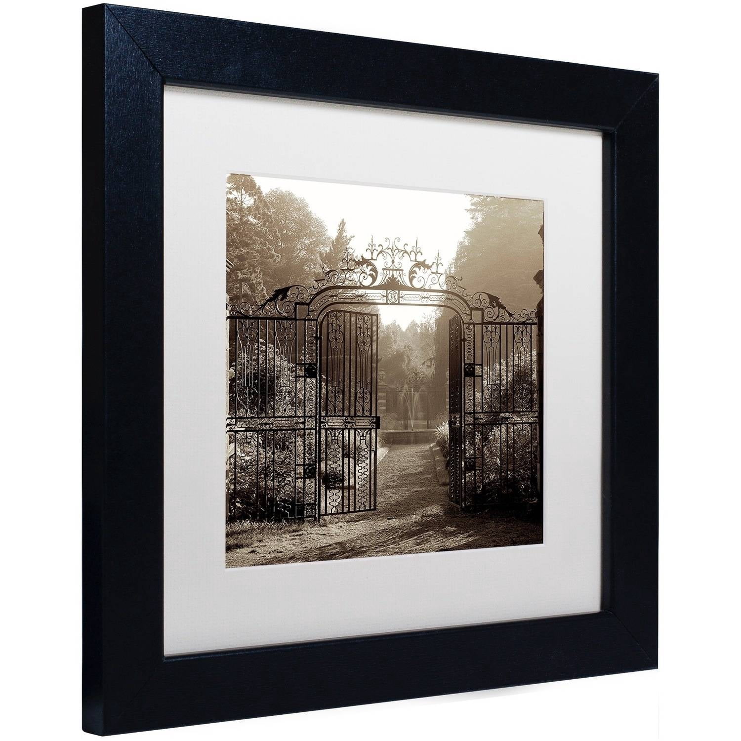 Trademark Fine Art "Hampton Gates III" Canvas Art by Alan Blaustein, White Matte, Black Frame