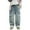 Light Blue, variant on Coerni Boys Trendy Distressed Cargo Jeans with Pockets Causal Baggy Elastic Waist Cowboy Sweatpants Active Denim Pants
