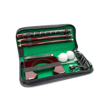 - POSMA PG020WD Executive Portable Wooden Golf Putter Putting Gift Kit Set with 1pc Wooden Putter, 2pcs Golf Balls