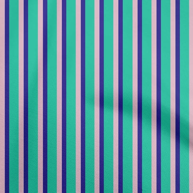 oneOone Velvet Sea Green Fabric Stripes Craft Projects Decor Fabric Printed By The Yard 58 Inch Wide