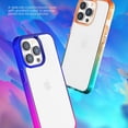 thumbnail image 7 of Allytech Gradient Case for iPhone 12 Pro Max (6.7 inch) 2020, Hybrid Hard PC Back & Soft TPU Frame Shock Absorption Flexible Slim Drop Protection Cover for iPhone 12 Pro Max 2020, Orange + Green, 7 of 7