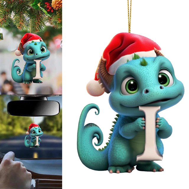 Colgantes Dragón Con Forma Letra Acrílica Navideña Exquisitos para Fiesta Navidad