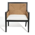 thumbnail image 2 of SAFAVIEH Couture Emilio Modern Oak Woven Accent Chair, Black/Natural, 2 of 13