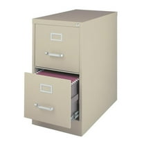 Scranton & Co 25" 2-Drawer Metal Letter Width Vertical Filing Cabinet in Beige