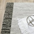 thumbnail image 4 of 9' X 12' Charcoal Grey And Ivory Geometric Power Loom Stain Resistant Area Rug, 4 of 9