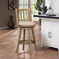 thumbnail image 2 of Boraam Sheldon 29" Swivel Bar Stool, Driftwood Wire-Brush & Ivory, 2 of 5