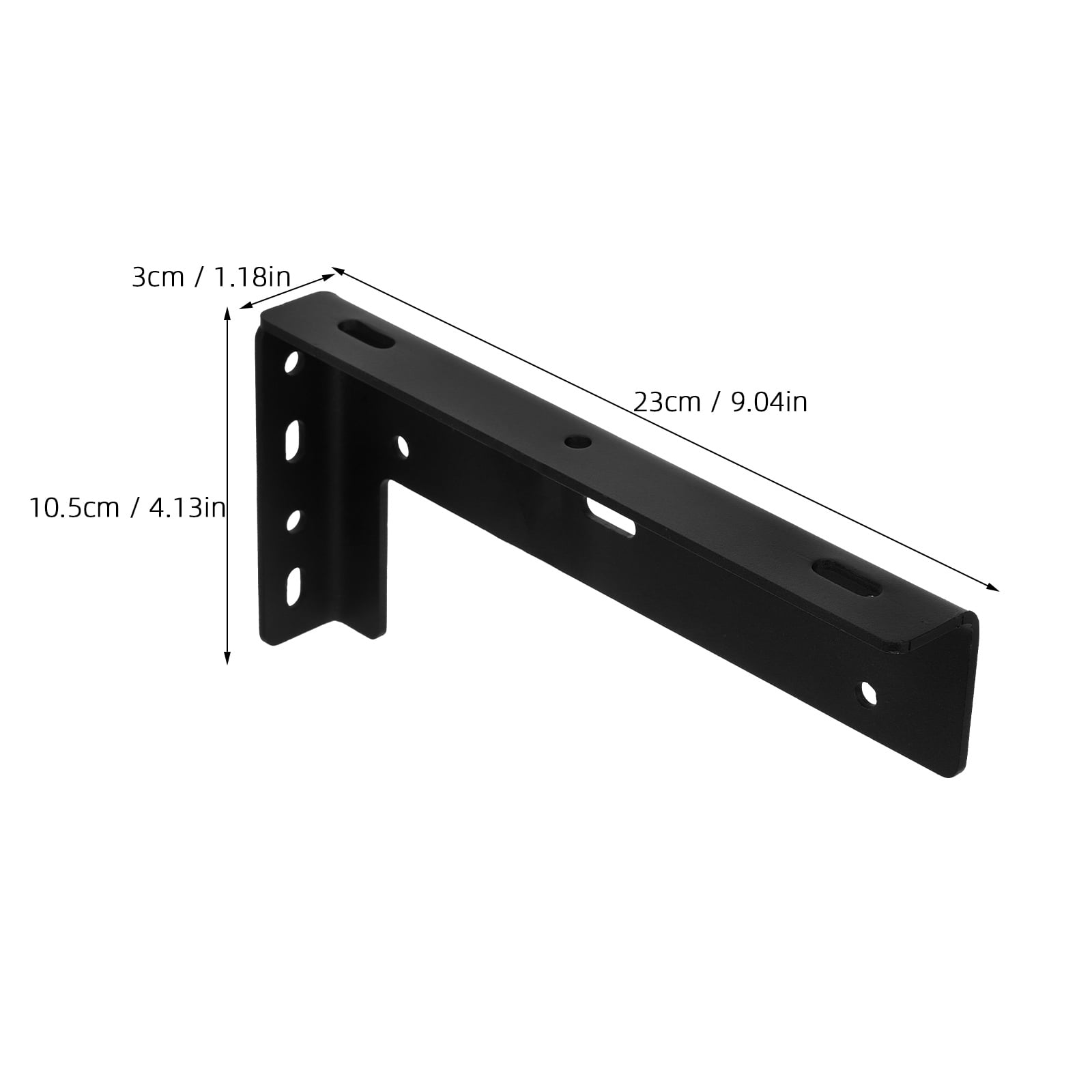 Raindrops 2-Pack Heavy Duty Metal L Brackets for Floating Shelves, Decorative Wall Shelf Supports in Black for Kitchen, Nursery, Mantel