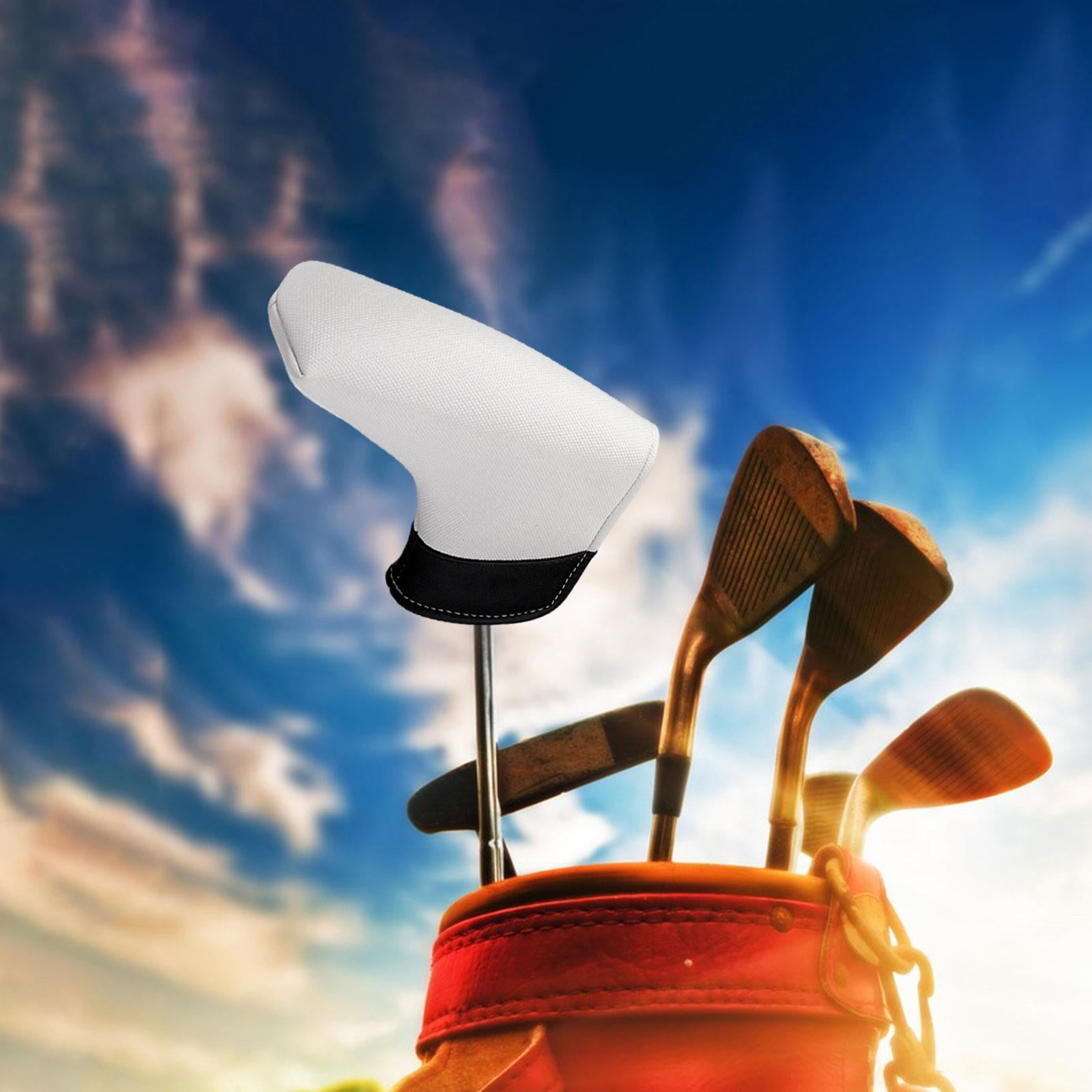 Baoblaze Mallet Putter Headcover, Golf Head Cover Easy to Cleaning Pu Leather, Protection 19x11x9cm