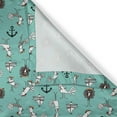 thumbnail image 4 of Ambesonne Marine Window Valance, Sailor Birds Boats Anchors, 54" X 12", Seafoam Grey, 4 of 5