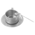 thumbnail image 3 of Indoor Use Double-deck Coffee Cup Coffee Cup With Spoon Classic Vintage Style Cool To Touch Double-wall Design, 3 of 12