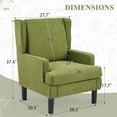 thumbnail image 6 of Bezseller Wingback Armchair with High Back, Upholstered Accent Chair for Living Room,Bedroom,Office,Green, 6 of 8