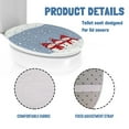 thumbnail image 6 of ZIATUBLE Christmas Snowman Toilet Lid Cover Snowflake with Elastic Edges Flannel Toilet Protector Cover for Bathroom Decorative Toilet Seat Covers Lids Xmas Decor, 6 of 6