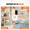 thumbnail image 2 of KFFKFF Toilet Chair, Portable Lavatory with Cushioned Seating, Foldable Arms, 7-Stage Height Modification, 5.8L Detachable Pail, Simple Assembly, 350LBS Weight Limit, for Elderly and Adult Users, 2 of 9