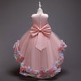 thumbnail image 6 of Girl Rose Ruffle Tiered Tutu Gown Flower Girl‘s Sleeveless Lace Princess Dresses with Long Hem Party Ball Tulle Pageant Gowns for Wedding, Birthday, Christmas - 3-10T, 6 of 10