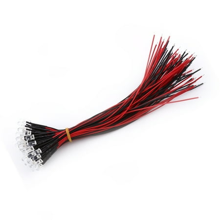 

DC 9-12V Pre-wired LED Diffused LED Diodes 3/5/10mm Multi Colors Industrial Toys For Hobby Lighting