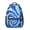 Blue and White, variant on Red and Yellow Tie Dye Pattern Backpack for School, Cute School Bag with Adjustable Shoulder Straps and Padded Back, 15.3"x11"x6.7"