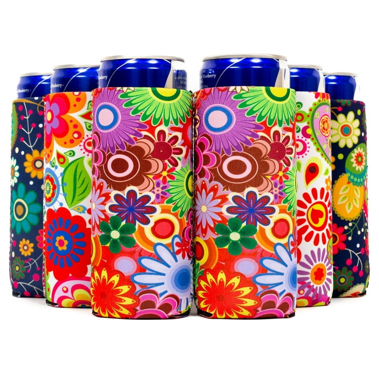 Slim Can Cooler Sleeves (5-Pack) Insulated Neoprene Slim Can Koolie fo –  Current Co.