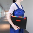 thumbnail image 2 of Schools Supplies, Accordion File Organizer, 12 Pockets Expanding File Folder, Portable Monthly Paper Bill Tax Receipt Organizer, Letter A4 Size Document Holder with Blank Labels, Back to Schools, 2 of 5
