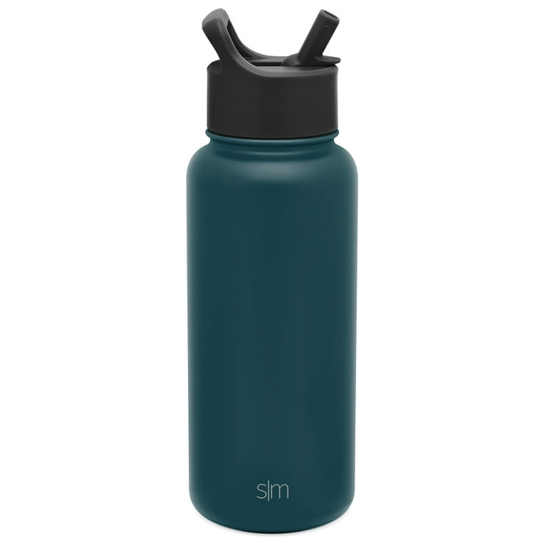 Simple Modern Summit 32 oz Carrara Marble Double Wall Vacuum Insulated  Stainless Steel Water Bottle with Wide Mouth and Straw Lid 