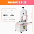 thumbnail image 5 of 1500W Electric Bone Saw Machine, Vertical Countertop Saw, 110V 1500W Power, 0.04-7.8 Inch Thickness, Food-Grade Surface for Restaurant Franchised Stores, 5 of 9