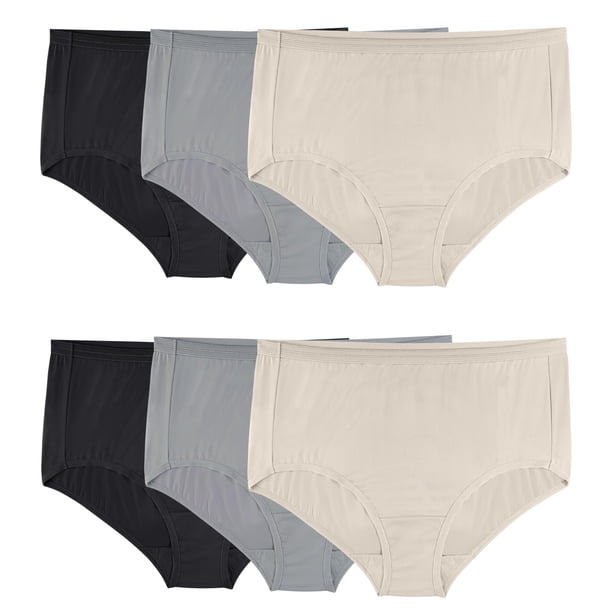 Pack de 6 Bombachas de Microfibra para Mujer Fruit of the Loom Surtidas