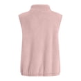 thumbnail image 4 of ClodeEU Women's Stand Collar Zip Up Fleece Vest,Sleeveless Sherpa Gilet Casual Warm Waistcoat With Pockets ,Women's Plus S, 4 of 9