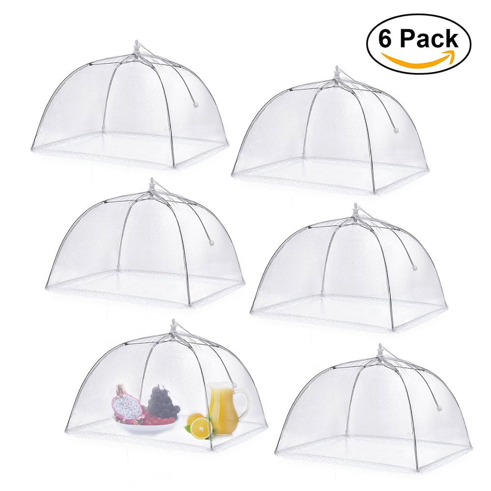17" Pop-Up Mesh Food Covers Tent Umbrella Insect Nylon Mesh Screen Picnics BBQs 