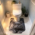 thumbnail image 4 of U-Shaped Toilet Rug, Diatomaceous Earth | Quick-Dry & Absorbent | Fits Toilet Base | Funny Wildlife Bathroom Decor 19.69x15.75in, 4 of 5
