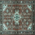 thumbnail image 1 of Ahgly Company Indoor Square Persian Light Blue Traditional Area Rugs, 3' Square, 1 of 4