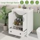 thumbnail image 5 of QinaQin Mueble para baño de 24 pulgadas con lavabo de cerámica, gabinete independiente con puerta de cierre suave y cajón amplio, ideal para organizar y renovar tu baño, 5 of 8