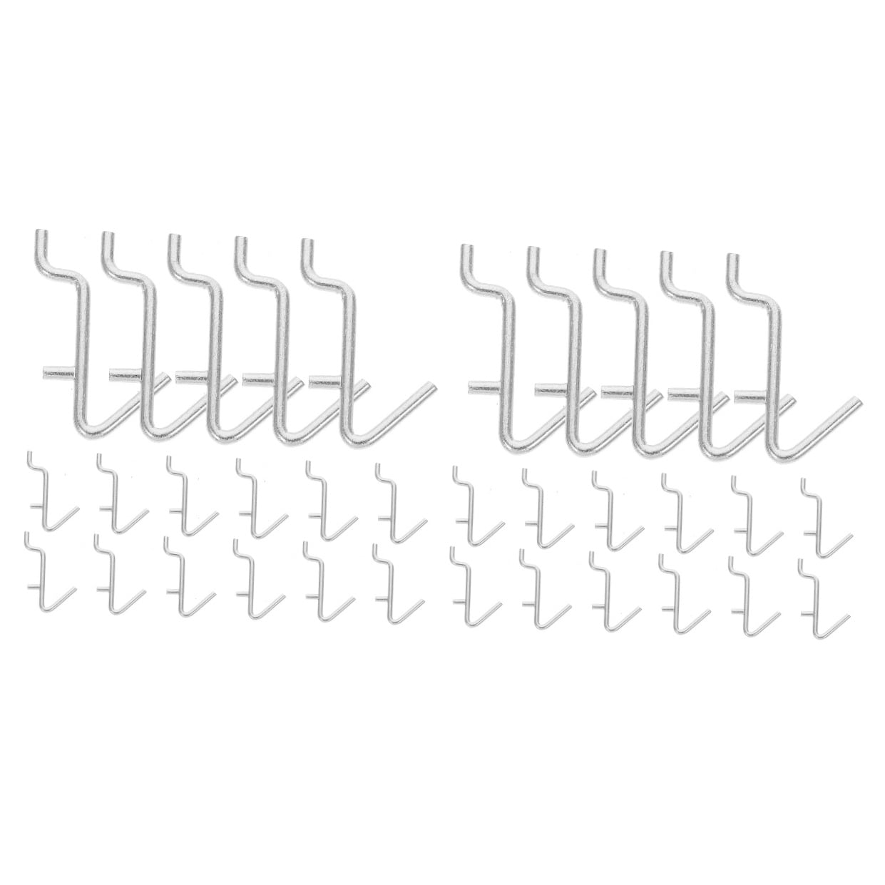 WORGEOUS 40-Piece Metal Pegboard Hook Set for Organizing Keys, Tools, Small Items, Utility Storage & Display Solutions