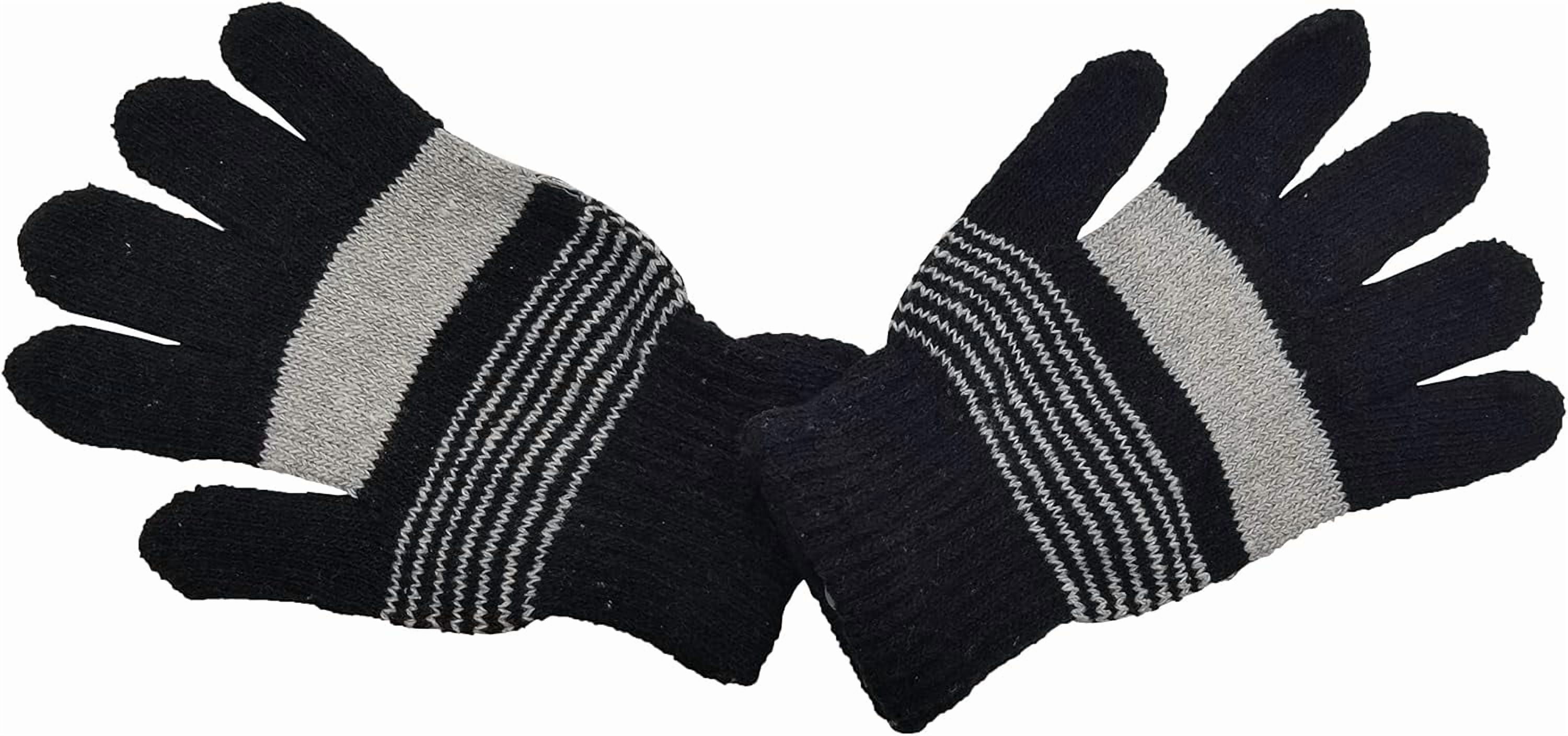 48 Pairs Winter Magic Gloves, Bulk Warm Brushed Interior, Stretchy Assorted Mens Womens