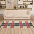 thumbnail image 2 of Yayeee Runner Rug for Bedroom 2'x6' Machine Washable Hallway Non Slip Mat, Vibrant Red Tartan Pattern, 2 of 8