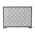 thumbnail image 7 of GDF Studio Pepperwood Modern Single Panel Iron Fireplace Screen, Black Brushed Silver, 7 of 7