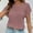Red, variant on SNKSDGM Women's Plus Casual Easter Shirts Plus Size Tops for Women 4X-5X Dressy Women Fashion Solid Top Hollowed Out Breathable Short Sleeve T Shirt Casual Tops for Women Trendy