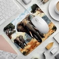 thumbnail image 2 of Elephant Square Gaming Mouse Pad Desk Mat, 8.3x9.8 Inch, Non-Slip Rubber Bottom, Printed, Suitable for Office and Gaming, 2 of 6