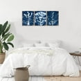 thumbnail image 6 of Navy Blue Botanical Wall Art Vintage Boho Abstract Plant Wall Art for Living Room Decor Royal Blue White Flower Pictures Minimalist Floral Canvas Prints Artwork Bedroom Home Decoration 12x16" 3, 6 of 6