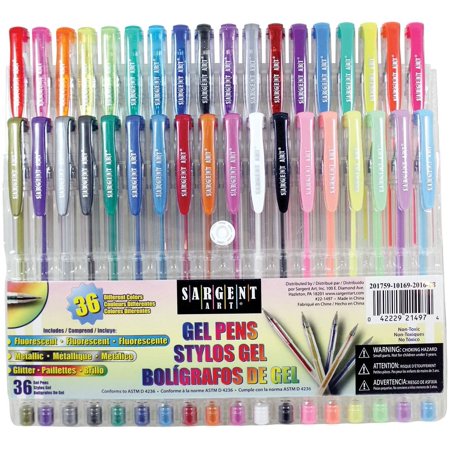 UPC: 0042229214974 | Sargent Art Gel Pens  Assorted Colors  36 Per Pack