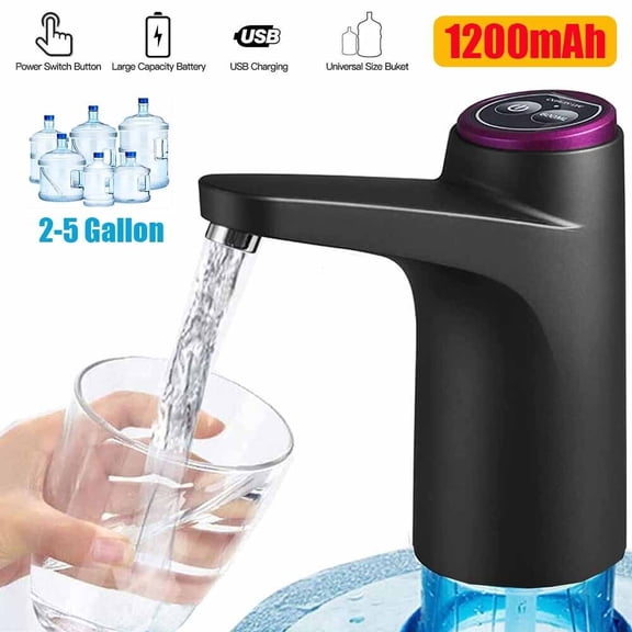 NefLaca Water Dispenser, Water Bottle Switch Pump, Universal 2, 3, 4 and 5 Gallon Electric Automatic Off Switch USB Charging