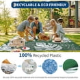 thumbnail image 4 of Memoryfield 8' x 10'Outdoor Rug, Waterproof Foldable Plastic Straw Mat, Reversible Patio Rug for Deck, Porch, Backyard, RV, Beach & Picnic, Green/White, 4 of 8