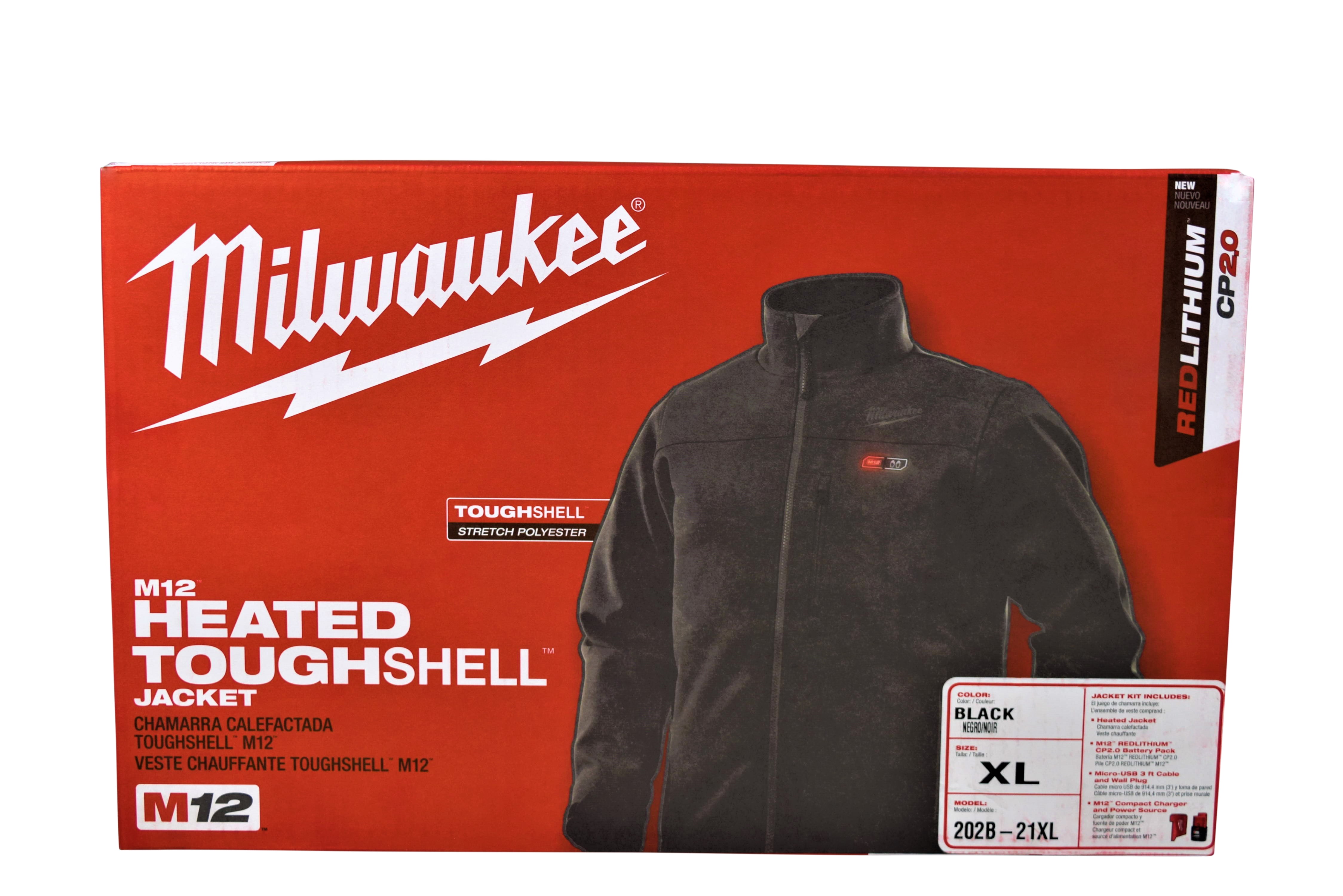 Milwaukee 202B 21XL M12 Heated ToughShell Jacket Kit X Large Black 