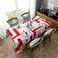 thumbnail image 5 of Art Geometric Figures Red Grey Wedding Decorative Kitchen Waterproof Tablecloth Gourmet Party Dining Table Cover Cloth, 5 of 7