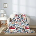 thumbnail image 2 of Throw Blanket for Couch Sofa and Bed, London Symbols1 Super Soft Plush Throw Blanket, Fuzzy Cuteness Comfy Warm Washable Flannel Blanket & Throws for All Season 50"x40", 2 of 5