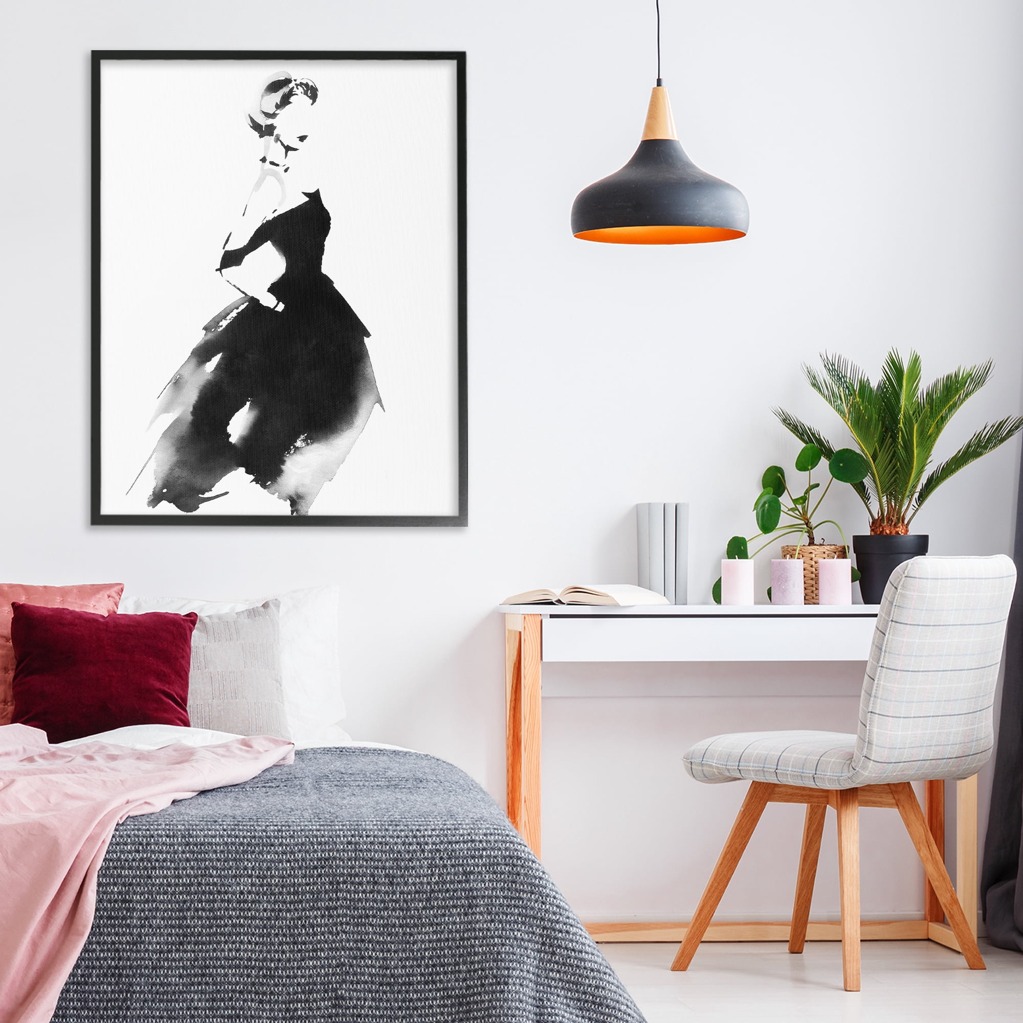 Stupell Industries Shadow Waltz Silhouette Black Framed Giclee Art, design by Svetlana Aleynikova