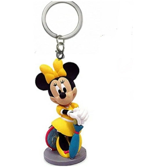 Minnie Vacation Tourist Yellow Key Ring Keychain Umbrella Figure Charm Ornament Mouse