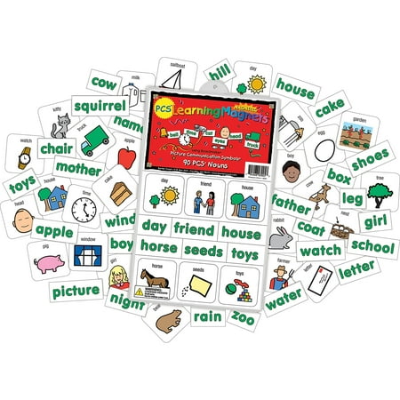 Barker Creek Learning Magnets ̶ 90 PCS Nouns ̶ 180 Pieces